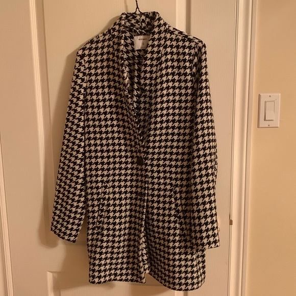 Herringbone Blazer Jacket Oversized Fit - Picture 1 of 7